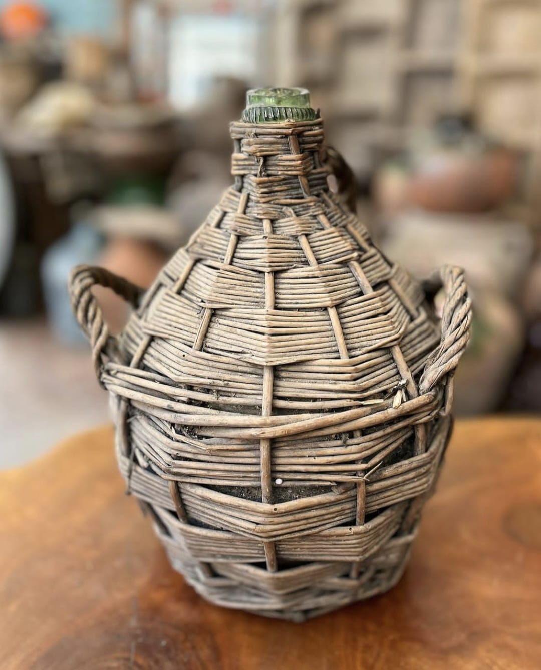 ESKİ CAM ŞİŞE ÖRGÜ SEPET